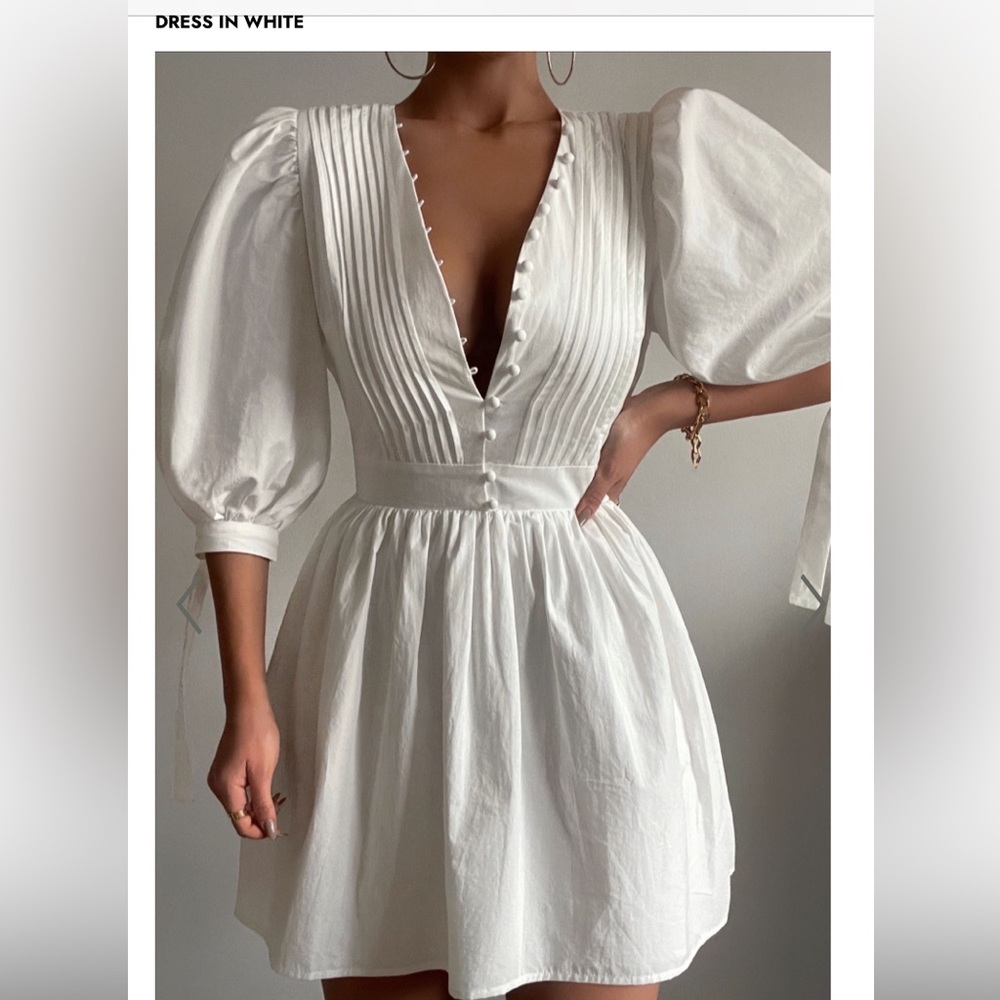 White button up dress US size 8